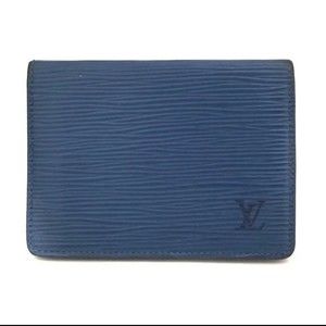 Louis Vuitton Epi Porte 2 cartes Vertical Leather Pass Card Case 1W2055